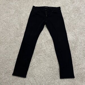 7 For All Mankind Men's Black Skinny Jeans